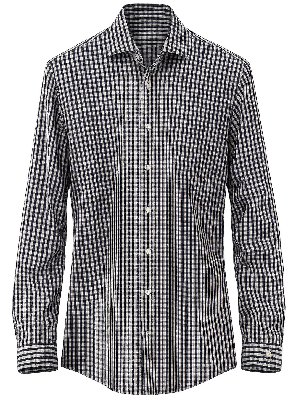 Brooks Brothers Non-Iron Supima Black & White Gingham Shirt 16-36 Regent Fit